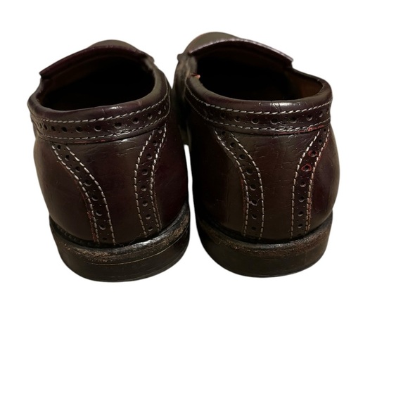 Allen Edmonds Devonshire Loafers Mens 9 Burgundy Leather Vibram Sole Kilt USA - Picture 8 of 10